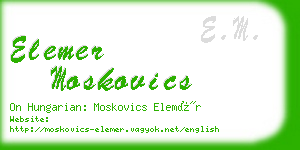 elemer moskovics business card